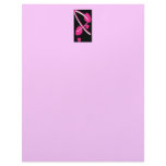 Breast Cancer Awareness Pink Ribbon Footprints letterhead