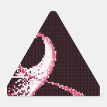 breast cancer awareness pink ribbon triangle stickers