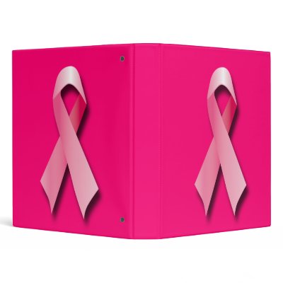 BREAST CANCER AWARENESS RIBBON BINDER- by dgpaulart