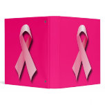 BREAST CANCER AWARENESS RIBBON BINDER-