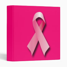 BREAST CANCER AWARENESS RIBBON BINDER-