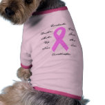 Breast Cancer Awareness Ribbon Doggie's T-shirt pet clothing