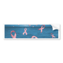 Breast Cancer Awareness Ribbons in the Sky Bumper Stickers