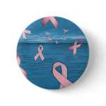 Breast Cancer Awareness Ribbons in the Sky Button