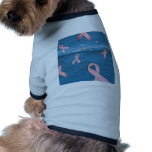 Breast Cancer Awareness Ribbons in the Sky Doggie T-shirt