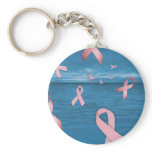 Breast Cancer Awareness Ribbons in the Sky Key Chains