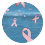 Breast Cancer Awareness Ribbons in the Sky Sticker