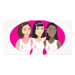Breast Cancer Awareness Women Custom Photo Card