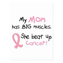Breast Cancer BIG MUSCLES 1.1 Mom Postcards