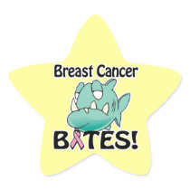 Breast Cancer BITES Star Sticker