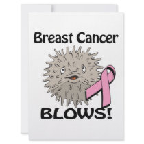 Breast Cancer Blows Awareness Design Custom Invitations