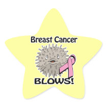 Breast Cancer Blows Awareness Design Sticker