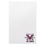Breast Cancer Butterfly 7 Customized Stationery