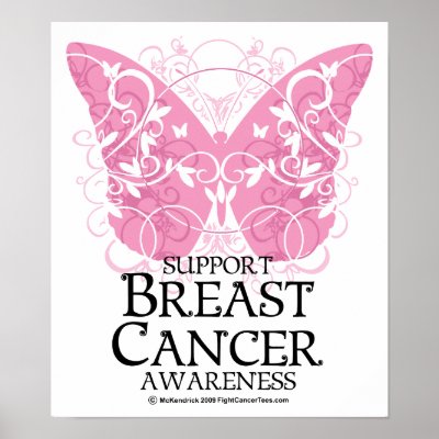 Breast Cancer Butterfly Poster by fightcancertees