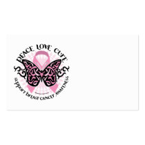 Breast Cancer Butterfly Tribal Business Card Template