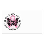 Breast Cancer Butterfly Tribal business cards