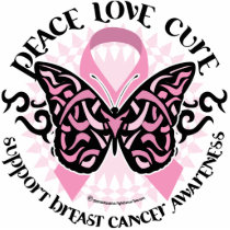 Breast Cancer Butterfly Tribal Acrylic Cut Outs