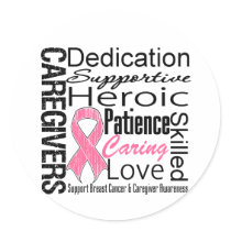Breast Cancer Caregivers Collage Sticker
