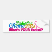 Breast Cancer Chemo Excuse Design Bumper Stickers