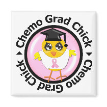 Breast Cancer Chemo Grad Chick Magnets