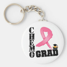 Breast Cancer Chemo Grad Keychains