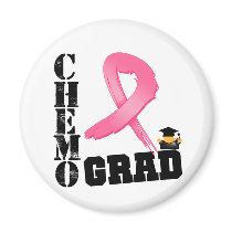 Breast Cancer Chemo Grad Fridge Magnet