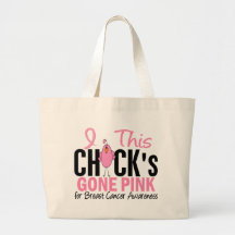 BREAST CANCER Chick Gone Pink Canvas Bag
