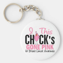 BREAST CANCER Chick Gone Pink Key Chains