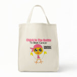 Breast Cancer Chick In the Battle to Beat Cancer Canvas Bag