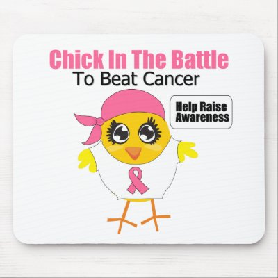 Breast Cancer Chick In the Battle to Beat Cancer Mousepads by chicktshirts