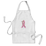 Breast Cancer Christmas Lights Ribbon Apron