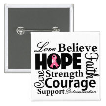 Breast Cancer Collage of Hope Pins