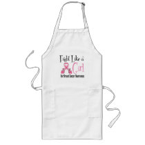 Breast Cancer Cool Retro Fight Like a Girl Apron