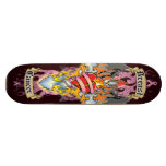 Breast Cancer Cross and Heart Skateboard