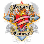 Breast Cancer Cross & Heart Cut Out