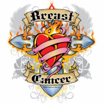 Breast Cancer Cross & Heart Cut Out