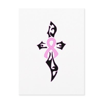 Breast Cancer Cross Post Cards by cubecan