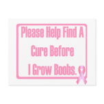 Breast Cancer Cure Postcard