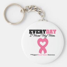 Breast Cancer Every Day I Miss My Mom Keychains