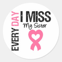Breast Cancer Everyday I Miss My Sister Round Sticker