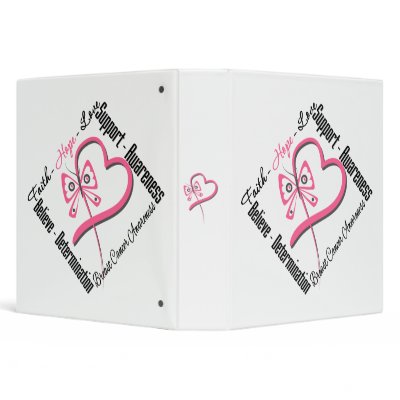 Breast Cancer Faith Hope Love Butterfly Binder by cancerapparel