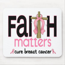 Breast Cancer Faith Matters Cross 1 Mousepad