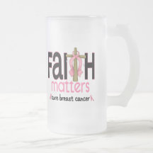 Breast Cancer Faith Matters Cross 1 Mugs