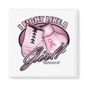 Breast Cancer Fight Like a Girl magnets