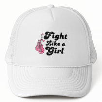 Breast Cancer Fight Like A Girl Motto Mesh Hat