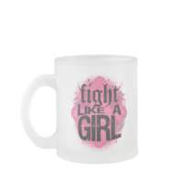 Breast Cancer Fight Like a Girl Rock Style Coffee Mug