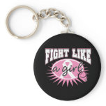 Breast Cancer Fight Like A Girl Sporty Callout Key Chains