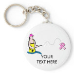 BREAST CANCER Fishing Keychain