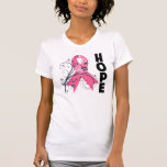 Breast Cancer Floral Hope Ribbon Tee Shirts