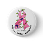 BREAST CANCER Flower Ribbon 1